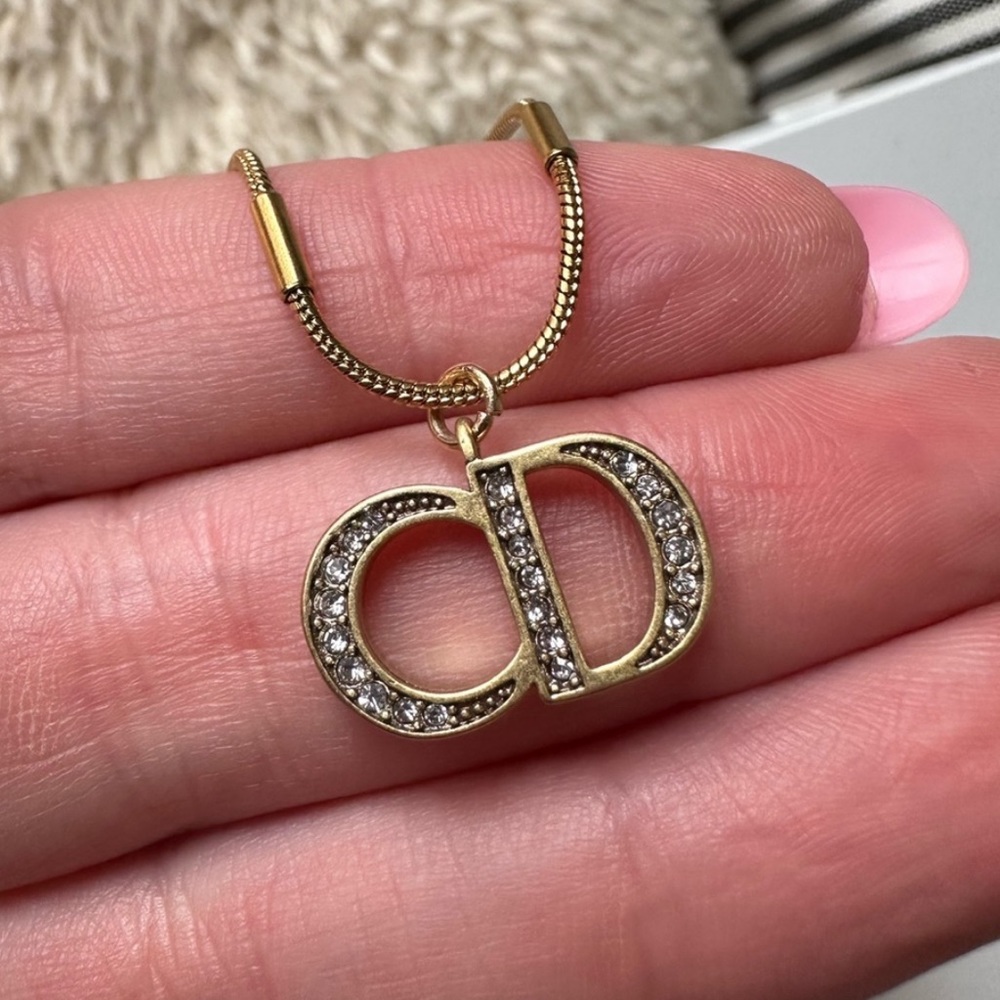 Authentic Dior Charm on 18K Gold Plated Chain